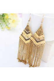 Stylish Atmosphere Chain Tassel Earrings