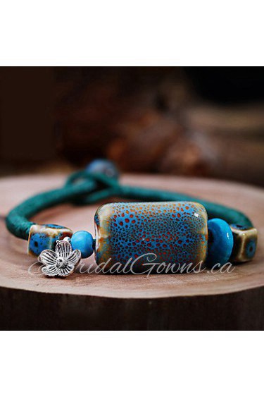 Unisex Chain Bracelet Leather / Rope Non Stone