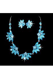 Jewelry Set Women's Birthday / Gift / Party / Special Occasion Jewelry Sets Alloy Rhinestone / Cubic Zirconia Necklaces / EarringsAs the