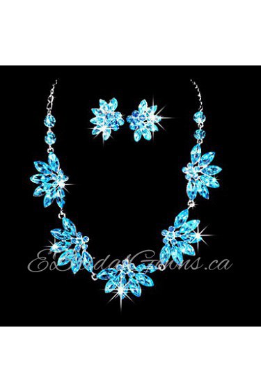 Jewelry Set Women's Birthday / Gift / Party / Special Occasion Jewelry Sets Alloy Rhinestone / Cubic Zirconia Necklaces / EarringsAs the