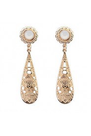 Metallic Atmospheric Large Drop Earrings