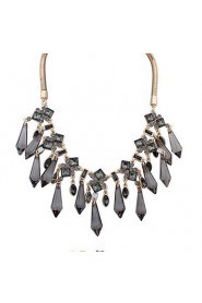 Fashion Atmospheric Water Droplets Crystal Necklace Jewelry Trend