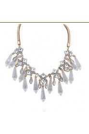 Fashion Atmospheric Water Droplets Crystal Necklace Jewelry Trend