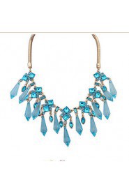 Fashion Atmospheric Water Droplets Crystal Necklace Jewelry Trend