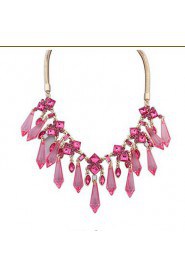 Fashion Atmospheric Water Droplets Crystal Necklace Jewelry Trend