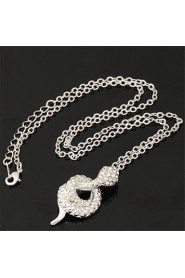 Hot Sale Snake Charm Pendant Necklace 18K Real Gold Platinum Plated Rhinestone Crystal Jewelry Gift for Women