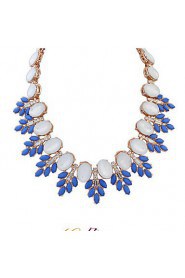 Fashion Wild Big Diamond Necklace Leaves