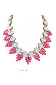 Fashion Wild Big Diamond Necklace Leaves