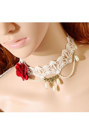 Fashion Big Flower Drip Pearl Necklace