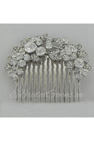 Women Rhinestone/Alloy Hair Combs With Wedding/Party Headpiece