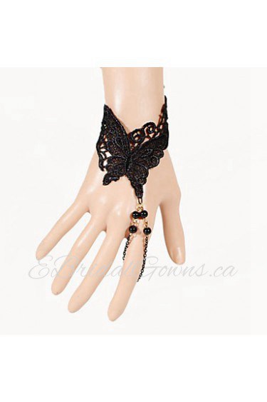 Vintage Butterfly Form Bracelet With Ring