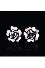 Women's Acrylic Stud Rose Earrings