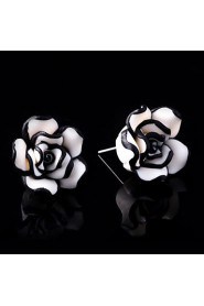 Women's Acrylic Stud Rose Earrings