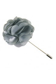 Men's Casual Grey Silk Goods Brooch