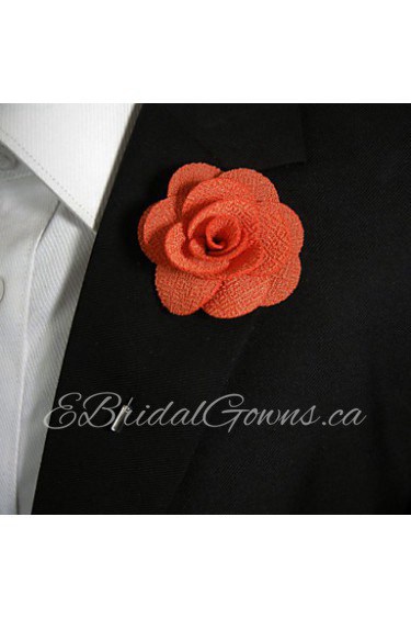 Men's Casual Orange Silk Goods Brooch