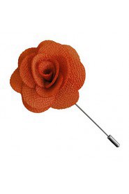 Men's Casual Orange Silk Goods Brooch