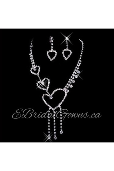 Jewelry Set Women's Anniversary / Wedding / Engagement / Birthday / Party / Special Occasion Jewelry Sets Alloy RhinestoneNecklaces /