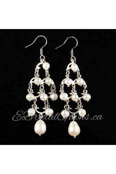 Drop Earrings Women's Alloy Earring Pearl