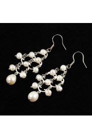 Drop Earrings Women's Alloy Earring Pearl