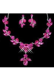 Jewelry Set Women's Birthday / Gift / Party / Special Occasion Jewelry Sets Alloy Rhinestone Necklaces / Earrings As the Picture