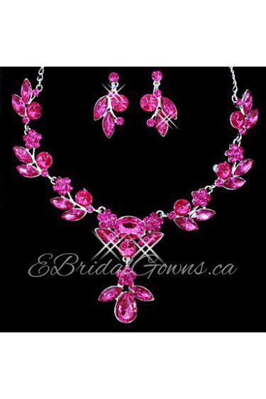 Jewelry Set Women's Birthday / Gift / Party / Special Occasion Jewelry Sets Alloy Rhinestone Necklaces / Earrings As the Picture