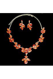 Jewelry Set Women's Birthday / Gift / Party / Special Occasion Jewelry Sets Alloy Rhinestone Necklaces / Earrings As the Picture