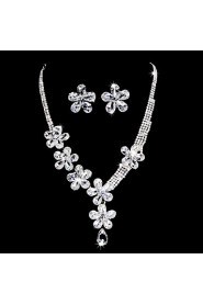 Jewelry Set Women's Anniversary / Wedding / Engagement / Birthday / Gift / Party / Special Occasion Jewelry Sets AlloyRhinestone / Cubic