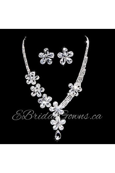 Jewelry Set Women's Anniversary / Wedding / Engagement / Birthday / Gift / Party / Special Occasion Jewelry Sets AlloyRhinestone / Cubic