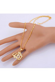 New Muslim Allah Pendant Jewelry Women Gift 18K Real Gold Platinum Plated Austrian Rhinestone Islamic Necklace