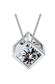 Ladies' Silver Pendant With Cubic Zirconia