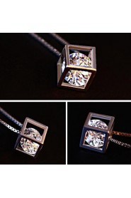 Ladies' Silver Pendant With Cubic Zirconia