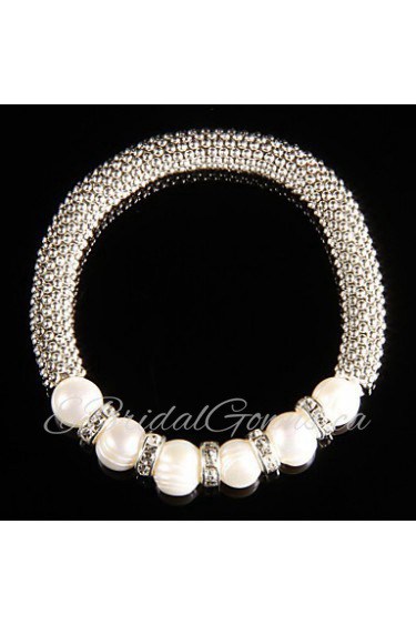 Fashionable Alloy With Pearl Women's Bracelet