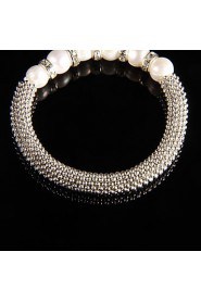 Fashionable Alloy With Pearl Women's Bracelet