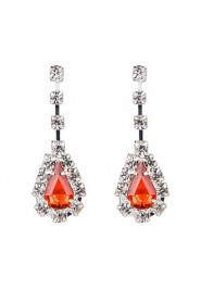 Ladies'/Women's Alloy Wedding/Party Jewelry Set With Rhinestone Red