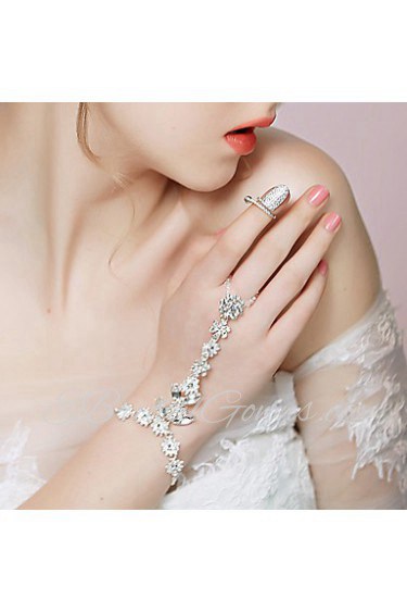 Women's Chain Bracelet Alloy Rhinestone