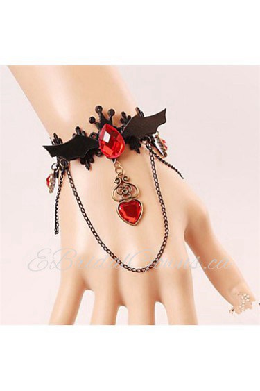 Hot Sell Vampire Bat Retro Black Lace Bracelet