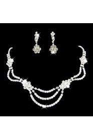 Jewelry Set Women's Anniversary / Wedding / Engagement / Birthday / Gift / Party / Special Occasion Jewelry Sets Rhinestone Rhinestone