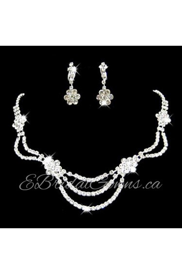 Jewelry Set Women's Anniversary / Wedding / Engagement / Birthday / Gift / Party / Special Occasion Jewelry Sets Rhinestone Rhinestone