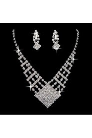 Jewelry Set Women's Anniversary / Wedding Jewelry Sets Alloy / Rhinestone Rhinestone Necklaces / Earrings As the Picture