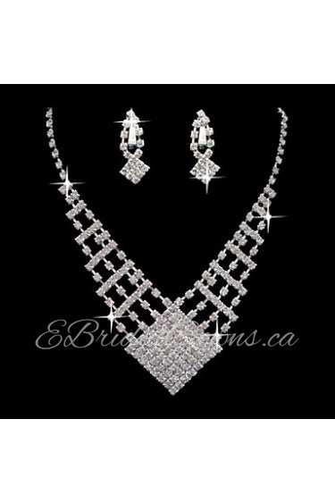 Jewelry Set Women's Anniversary / Wedding Jewelry Sets Alloy / Rhinestone Rhinestone Necklaces / Earrings As the Picture