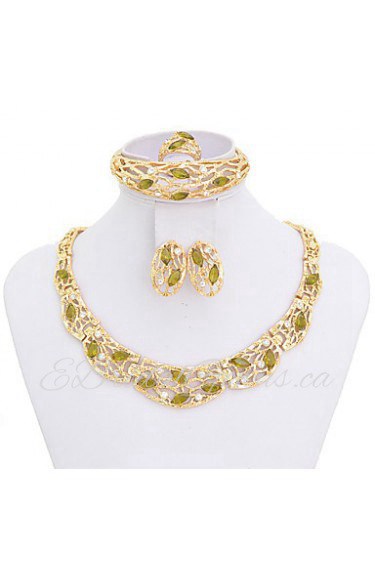 WesternRain Women's Alloy / Rhinestone Jewelry Set Rhinestone