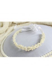 Women Pearl Headbands/Forehead Jewelry With Imitation Pearl Wedding/Party Headpiece