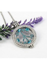 Valentine Day Gift 33mm Alloy Mi Moneda Silver Plated Blue Crystal Peace Sign Coin for 35mm Holder Pendant