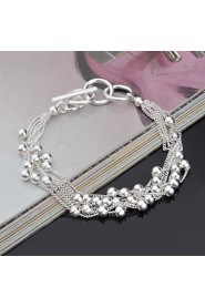 Fashion Sterling Beading Silver Women's Bracelet