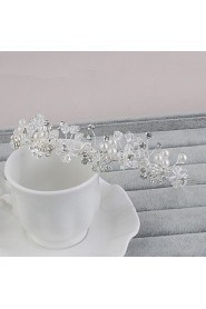 Women's Rhinestone Headpiece-Wedding / Special Occasion / Casual / Office & Career / Outdoor Headbands 1 Piece Silver Round