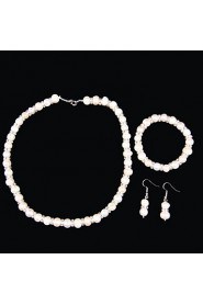 Elegant Jewelry Sets With Freshwater Pearl And Rhinestone .