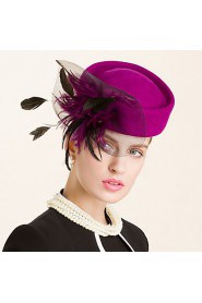 Women's Wool Headpiece-Wedding / Special Occasion Hats 1 Piece Head circumference 57cm