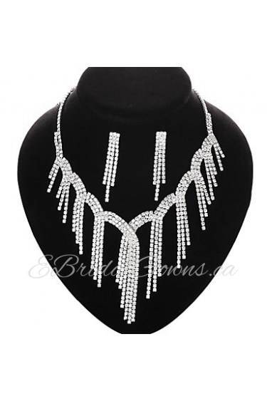 Elegant Alloy With Rhinestone Ladies' Jewelry Sets