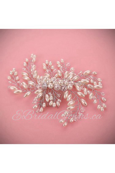 Bride's Flower Shape Rhinestone Forehead Wedding Hair Combs Accessories 1 PC