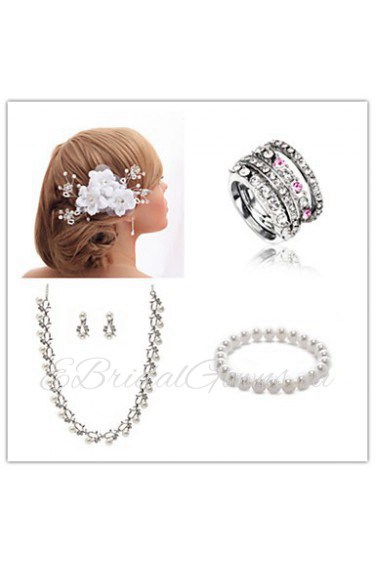 Wedding Suit(Headdress & Necklace & Earrings & Bracelet & Ring)